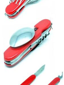 Compact Portable Stainless Steel Spoon Fork Multi-Tools Knife