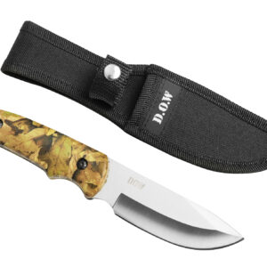DOW. Satin Blade, Camo Handle Hunting Knife (K2804A)