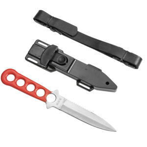 DOW. Orange Handle Diving Knife with Hard Sheath (K2867)