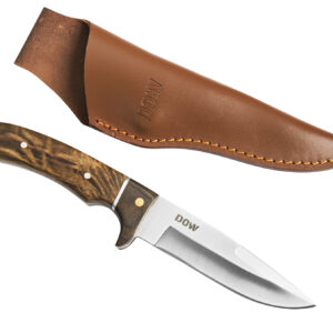 DOW. 8.75 Inch Fixed Blade, Black Pakkawood Bol, Light Burlwood (K2889L)