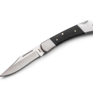 DOW. Black Pakkawood, Satin Blade Folder (K4107BL)