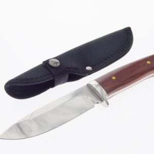 DOW. Wooden Handle Fixed Blade, Nylon Pouch (K4482)
