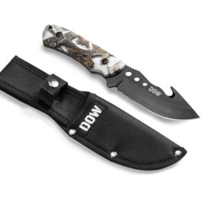 DOW. Camo Handle, Black Blade Guthook 8.5 Inch (K4494B)