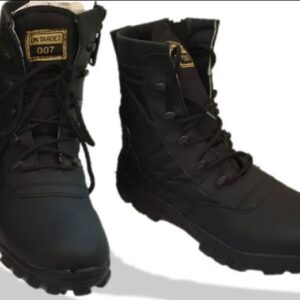 Rubber Sole Black Boots