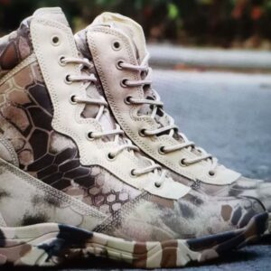 Tan Snakeskin Camo Tactical Boots