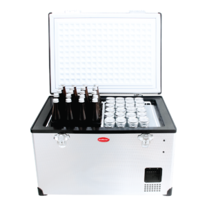 SnoMaster SMDZ-LP65 65L LOW PROFILE SINGLE COMPARTMENT PORTABLE FRIDGE/FREEZER AC/DC - STAINLESS STEEL