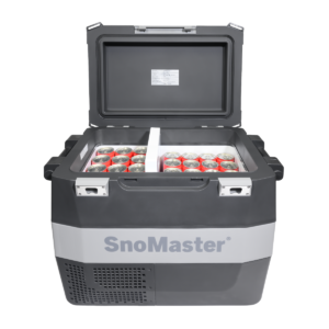 SnoMaster SMDZ-LS135 (SMLS-38) 36.5L PLASTIC PORTABLE FRIDGE/FREEZER DC WITH 220V POWER ADAPTER - GREY